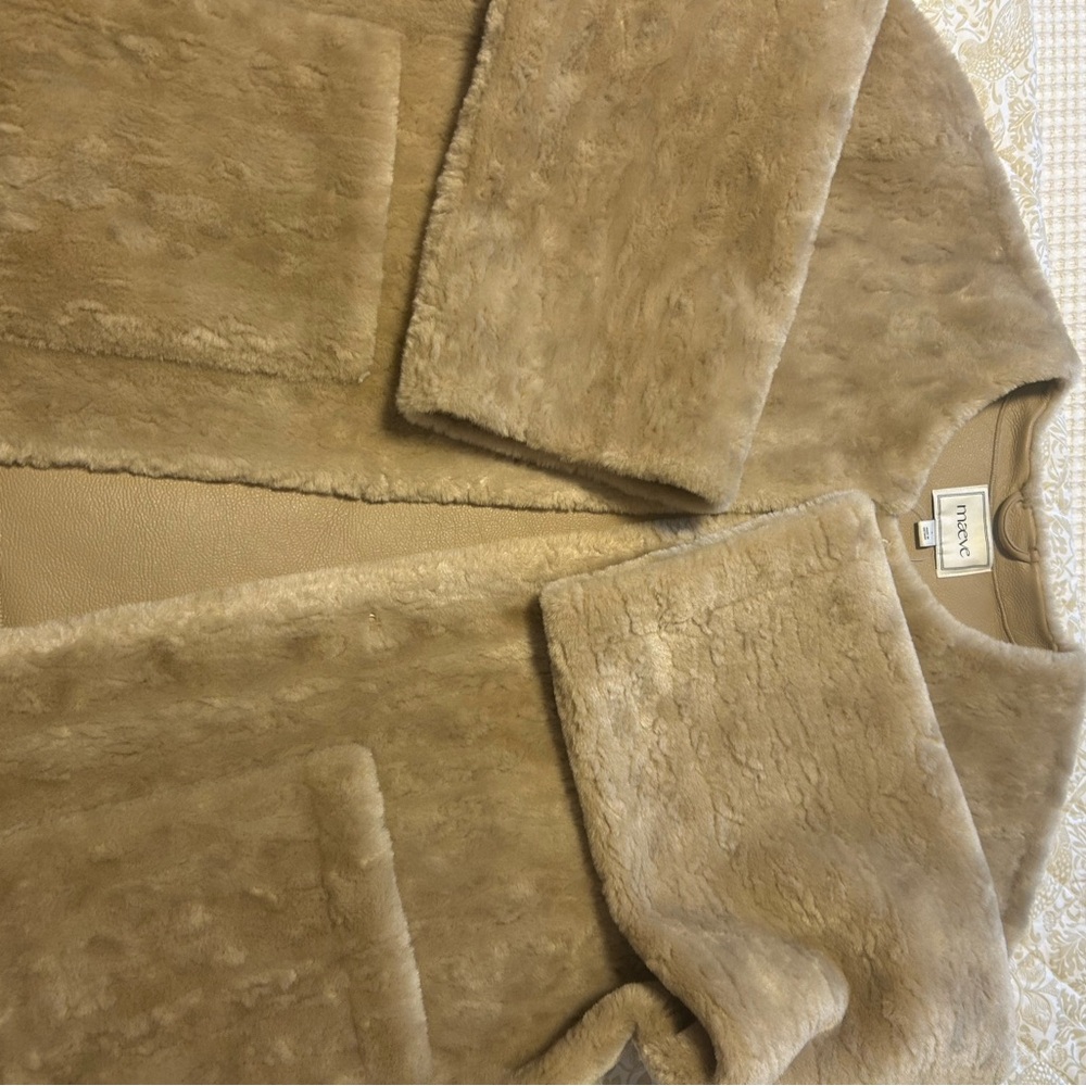 Maeve Cozy Tan Teddy Jacket - Picture 2 of 5